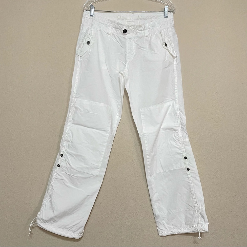 Y2K Women’s American Eagle Outfitters Low Rise White‎ Cargo Parachute Pant Sz 10